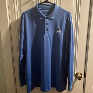 Long sleeve Golf Polo - climalite style material - light blue